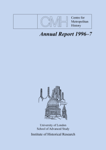 CMH Annual Report 1996-7 - Institute of Historical Research