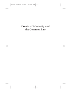 Courts of Admiralty and the Common Law