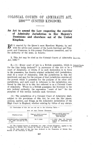 colonial courts of admiralty act, 1890(1)(2) (united kingdom).