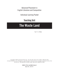 The Waste Land - Advanced Placement Teaching