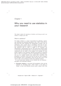 Why you need to use statistics in your research - McGraw