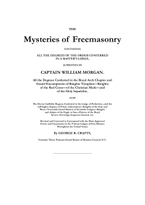THE Mysteries of Freemasonry