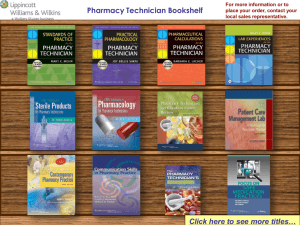Pharmacy Technician Bookshelf Click here to see more titles…