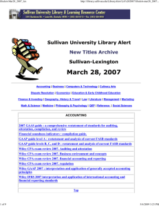 Sullivan University Library Alert New Titles Archive Sullivan