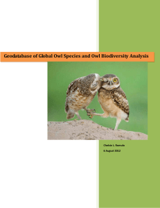 Romulo, Chelsie L. 2012. Geodatabase of global owl species and