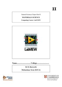 Labview - Department of Materials Science and Metallurgy