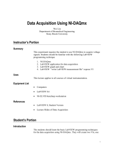 Data Acquisition Using NI-DAQmx