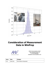 Consideration of Measurement Data in WinProp