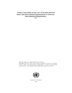 Vienna Convention on the Law of Treaties between States and