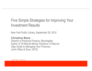 Five Simple Strategies for Improving Your Investment Results