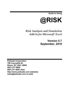 Palisade @RISK User Guide - Oracle Crystal Ball Software and