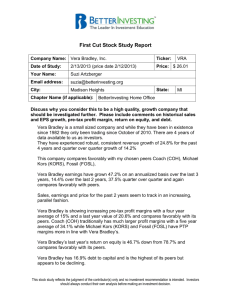 First Cut Stock Study Report