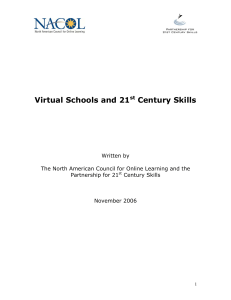 Virtual Schools and 21st Century Skills