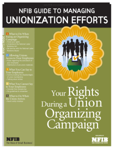 Managing Unionization Efforts - NFIB Guide on When a Union Tries