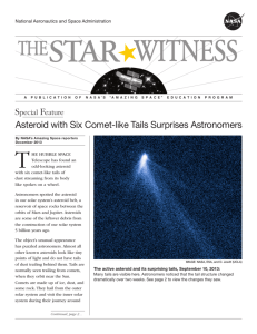 Asteroid with Six Comet-like Tails Surprises Astronomers