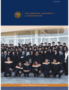 THE AMERICAN UNIVERSITY of AFGHANISTAN