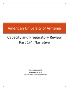 Narrative - American University of Armenia