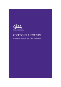 Accessible Events – a Guide for organisers