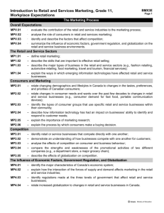 Introduction to Retail and Services Marketing, Grade 11, Workplace