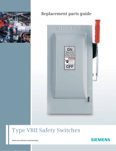 Type VBII Safety Switches