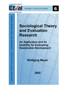 Sociological Theory and Evaluation Research An