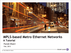 MPLS-based Metro Ethernet Networks
