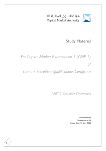 Study Material For Capital Market Examination-1 (CME