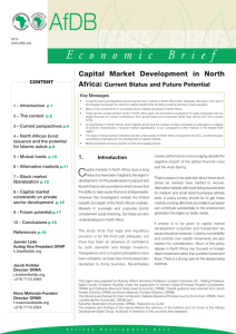 Capital Market Development in North Africa Current Status and