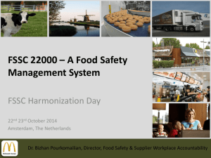 FSSC 22000 – A Food Safety Management System