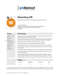 Retooling HR