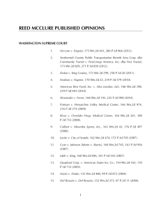 REED MCCLURE PUBLISHED OPINIONS