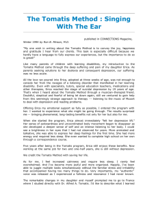 The Tomatis Method : Singing With The Ear