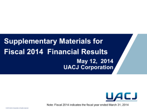 (Fiscal 2014 First Half Totals for the Two Former Companies +