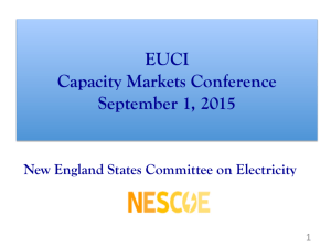 EUCI Capacity Markets Conference September 1, 2015