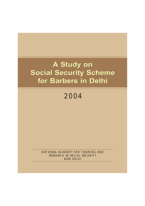 A Study on Social Security Scheme for Barbers in Delhi