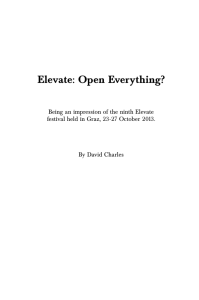 Open Everything? - Elevate Festival