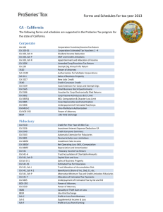 Forms and Schedules for tax year 2013 CA - California