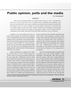 Public opinion, polls and the media