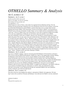 Othello Summary from Spark Notes
