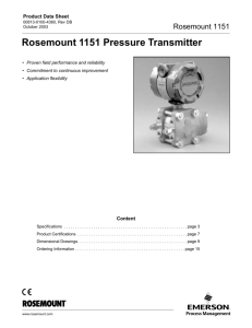 Rosemount 1151 Pressure Transmitter