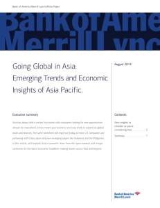 Going Global in Asia: Emerging Trends and Economic Insights of
