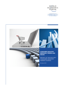 Consumer Industry Emerging Trends and Issues: Report of the 2010