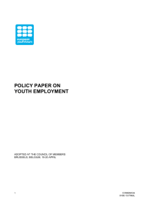 policy paper on youth employment