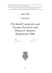 The Small Companies and Groups (Accounts and Directors' Report