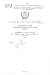 The Punjab Provincial Cooperative Bank LTD. Human Resource