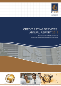 Credit Rating Services Annual Report 2015