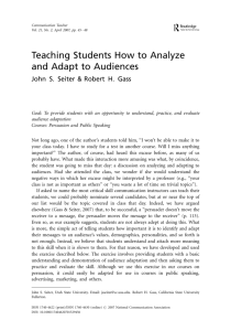Teaching Students How to Analyze and Adapt to Audiences