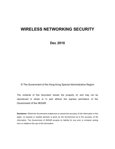 WIRELESS NETWORKING SECURITY