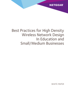 Best Practices for High Density Wireless Network Design