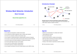 Wireless Mesh Networks: Introduction